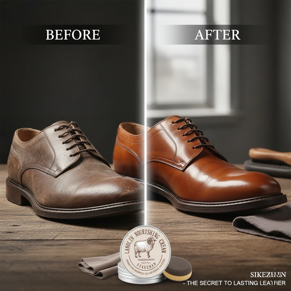 Professional Lanolin Leather Care Cream Shoe Conditioner Waterproof Wax Polish for Boots Bags Sofa Seat Repair & Shining Balsam thumbnail 3