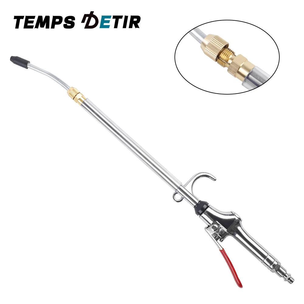 44-64CM Extendable Industrial Air Blow Gun Extensible Stainless Steel Air Flow Nozzle Pneumatic Air Dust Air Blower 360° Swivel