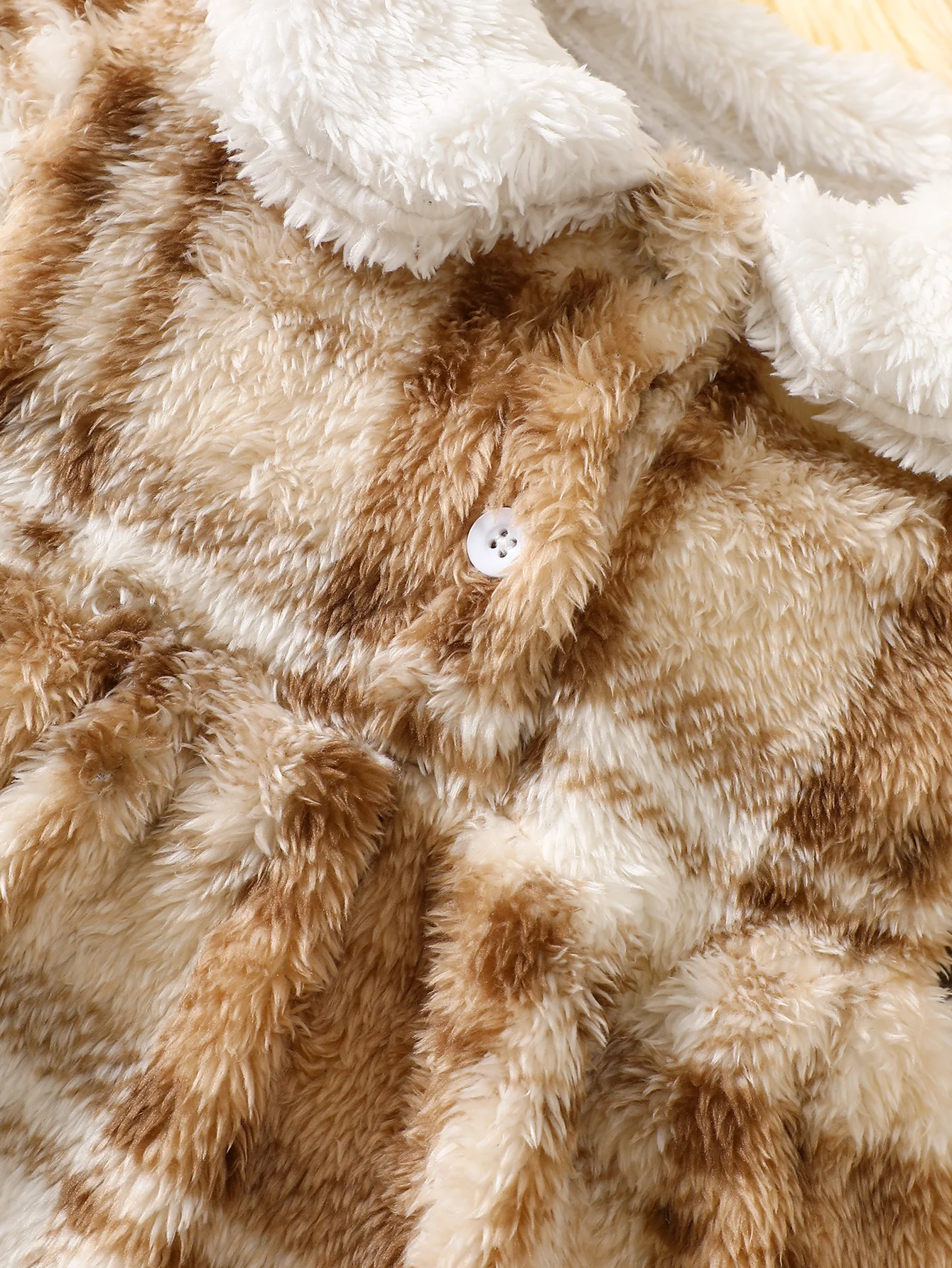 Baby Girl Plush Plaid Faux-Fur Dress with Peter Pan Collar – Winter Holiday Outfit thumbnail 4