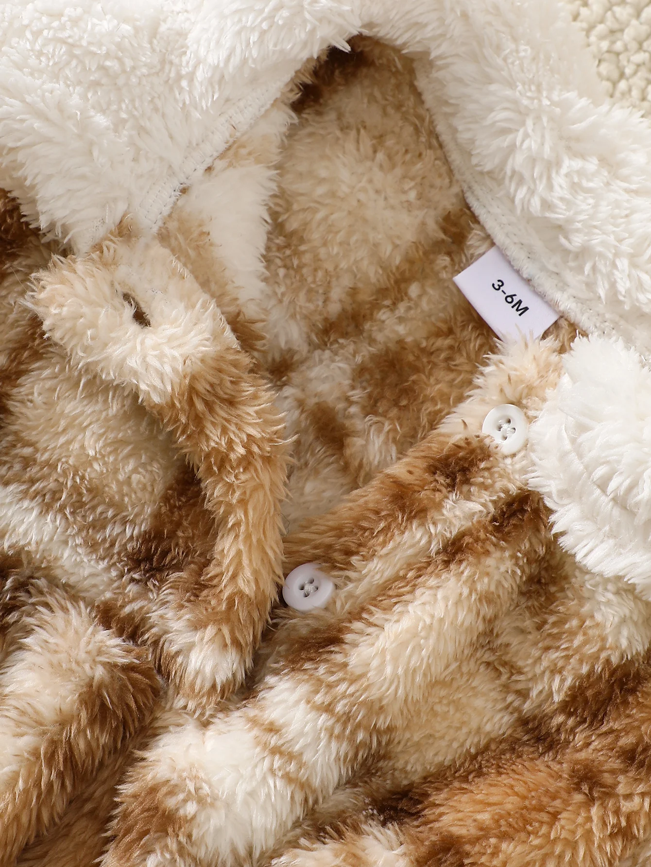 Baby Girl Plush Plaid Faux-Fur Dress with Peter Pan Collar – Winter Holiday Outfit thumbnail 6