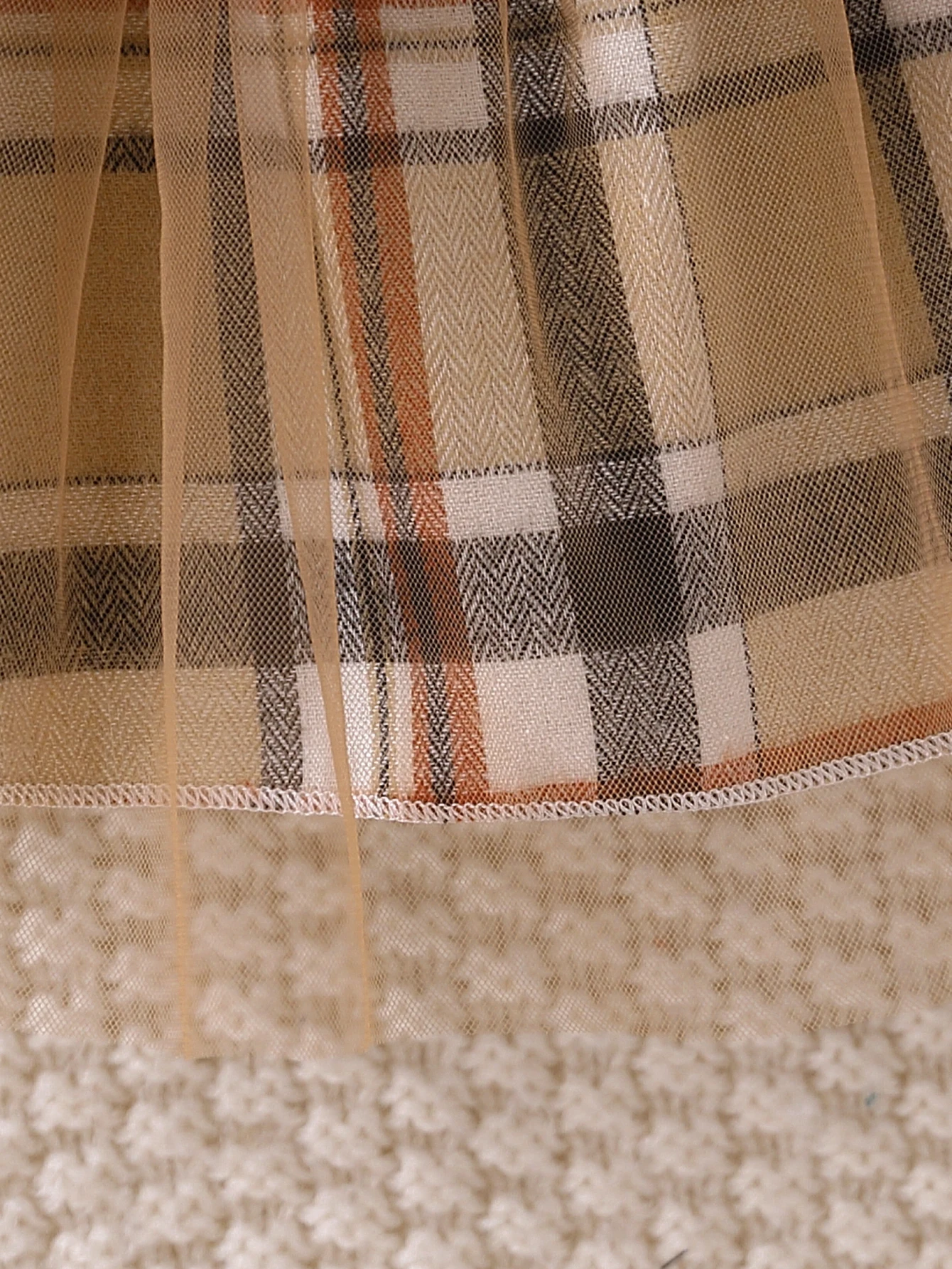Baby Girl Plaid Tulle Skirt Dress & Cropped Jacket Set thumbnail 6