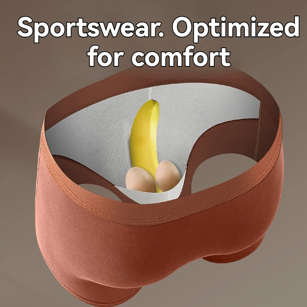 3PCS/Pack L-4XL Crotch-separating Men's Panties 100% Cotton Antibacterial Breathable Men Underwear High Elastic Sport Boxers Man thumbnail 3
