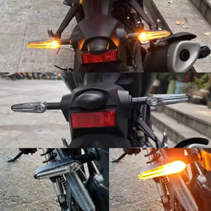 Motorcycle Mini LED Turn Signal Light Moto Flashing Light For YAMAHA MT07 Tracer 700 XJ6 FZ6 MT09 900 MT10 Front Rear Indicator thumbnail 6