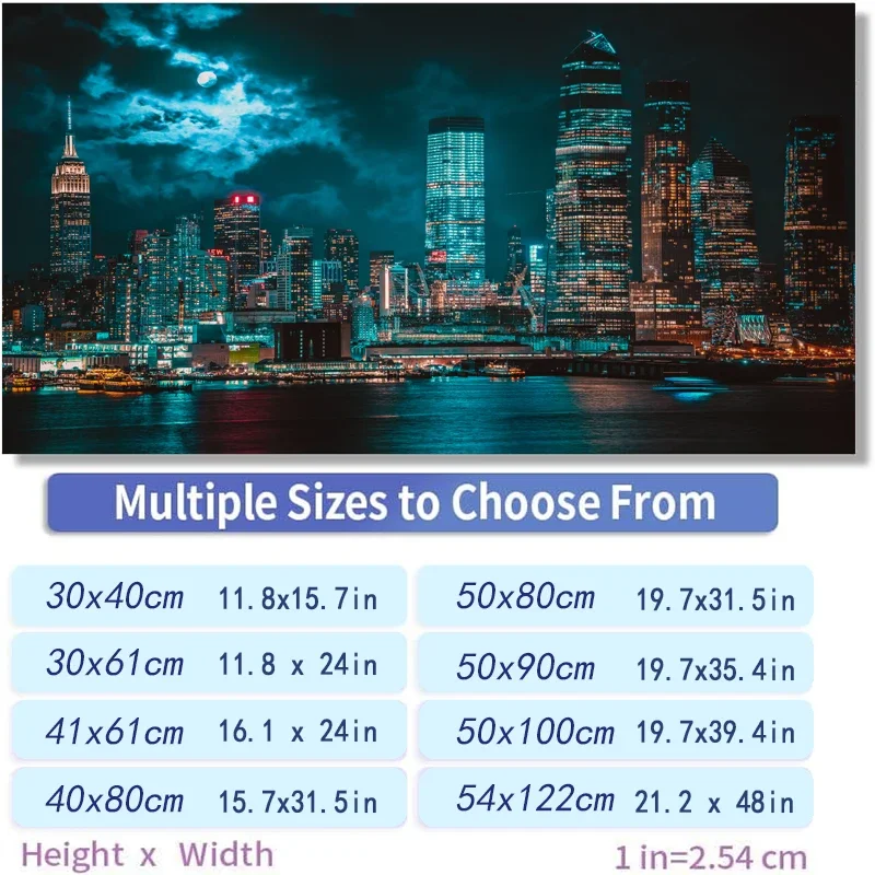 3D City Night Scene  Aquarium Background Poster PVC Adhesive Sticker Fish Tank Underwater World Backdrop  Background Sticker thumbnail 4