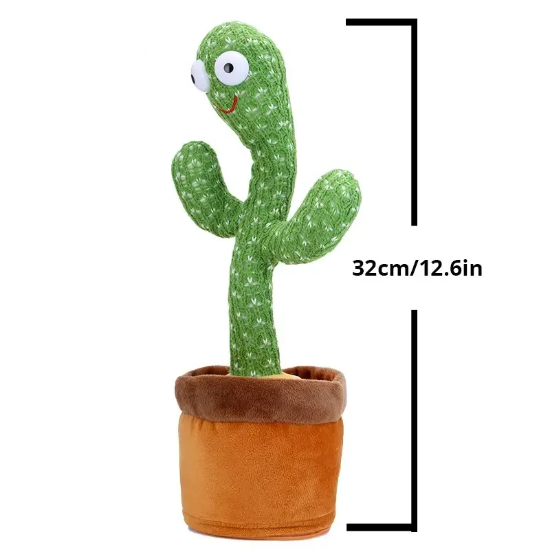 1pc Dancing Cactus Toy,Repeat Talking ,Song Speaker Wriggle Dancing Sing Talk, Plushie Stuffed ,Interaction and Decoration thumbnail 6
