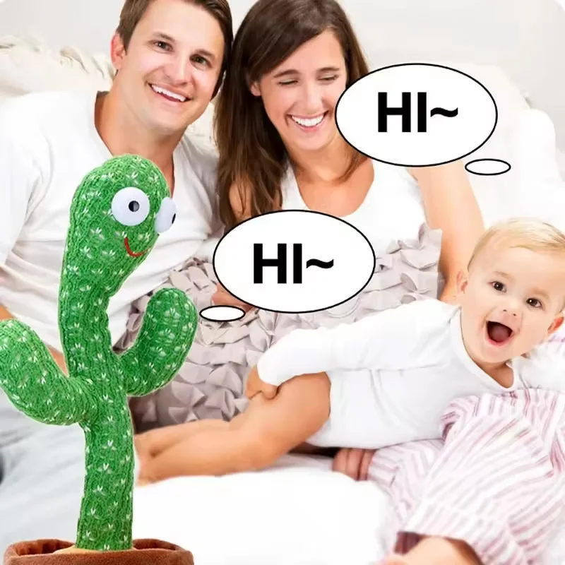 1pc Dancing Cactus Toy,Repeat Talking ,Song Speaker Wriggle Dancing Sing Talk, Plushie Stuffed ,Interaction and Decoration thumbnail 4