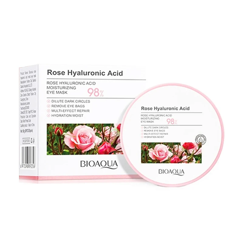 60pcs BIOAQUA Rose Hyaluronic Acid Eye Mask Anti Dark Circles Eye Bags Moisturizing Anti-Aging Eye Patches Skin Care Products thumbnail 6