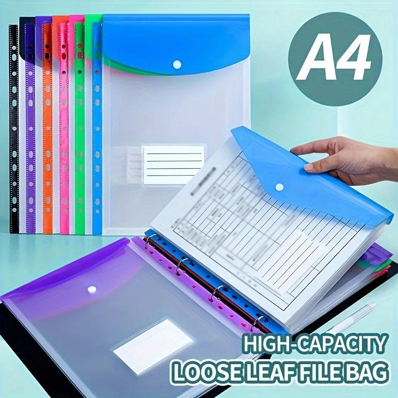 12 Pack A4 Expanding File Folders 11 Ring Binder Pockets Heavy Duty PP Plastic uses for school office document organizer thumbnail 3