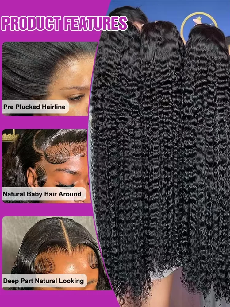 Lakeisha 5x5 Glueless Wig 13x6 Burmese Water Wave Human Hair Pre Plucked Lace 30 40 Inch Hd Lace Front Wigs Deep Wave thumbnail 5