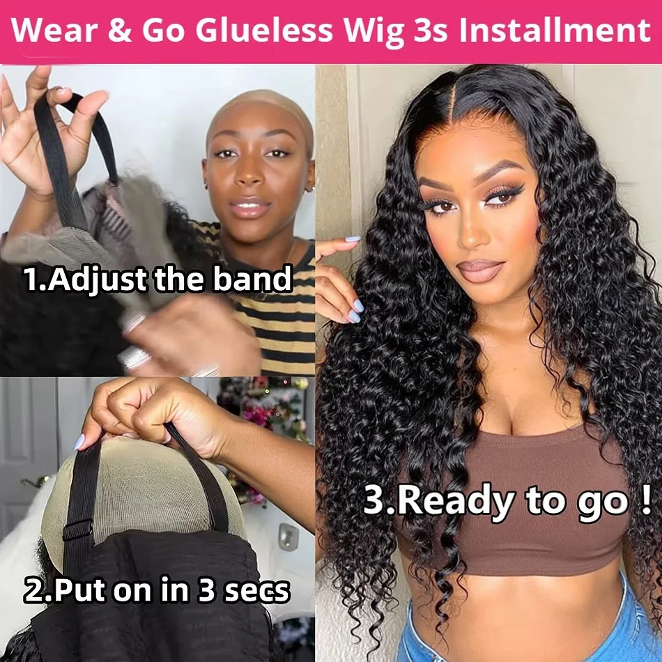Lakeisha Burmese Curly Wigs Deep Wave 13x6 HD Lace Front Human Hair Wig 26 30 Inches 5x5 Glueless Wig Pre Plucked Brazilian thumbnail 2