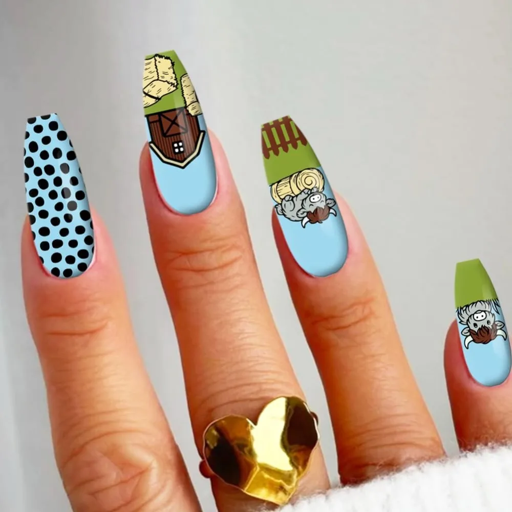 3pcs Highland Cow Theme Nail Stamping Plates Rustic Farms Nail Art Templates Animal Manicure Art Stencils Texture Pattern thumbnail 4