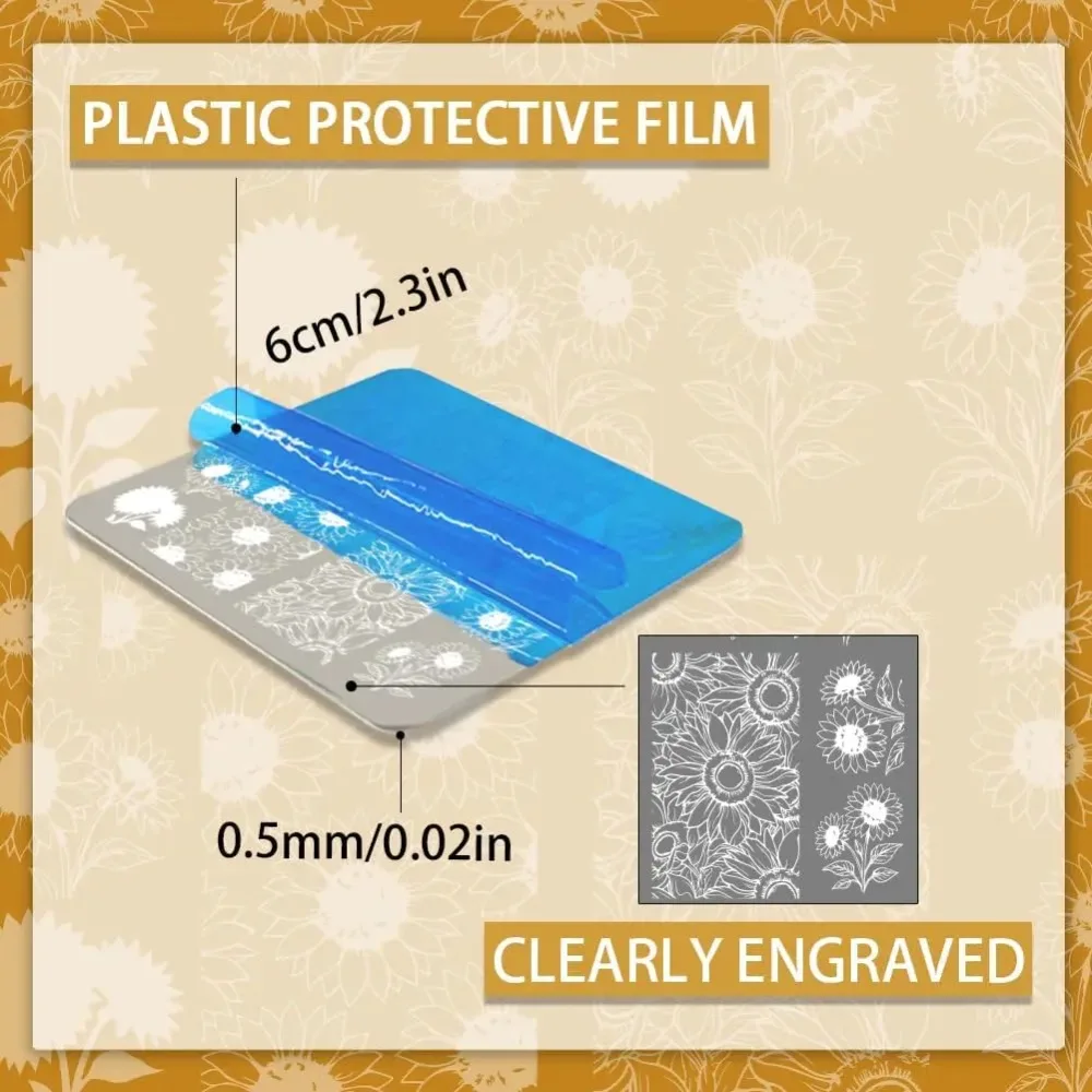 9pcs Floral Theme Nail Stamping Plates Sunflowers Nail Art Designs Rose Tulip Manicure Art Stencil Bouquet Nails Design thumbnail 2