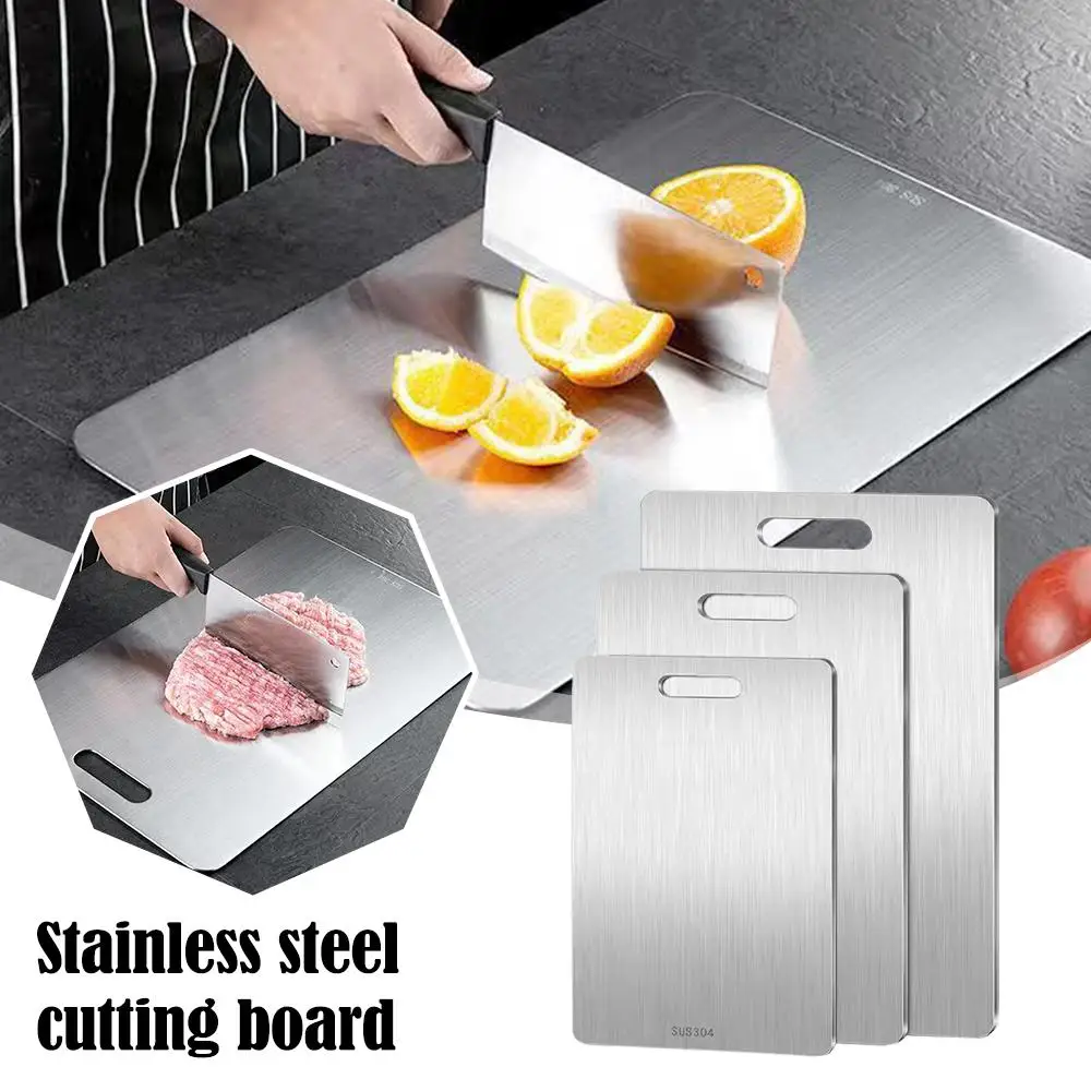 Titanium Cutting Boards for Kitchen, Stainless Steel Cutting Board, 316 Stainless Steel Double-Sided Food Grade Cutting Board thumbnail 5