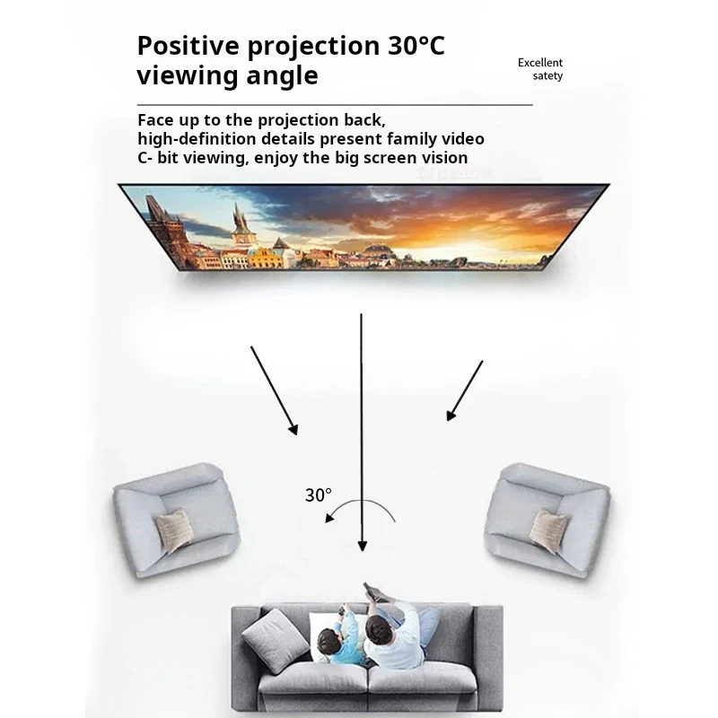 XIAOHUI Simple Projector Outdoor Polyester Soft Curtain 60-150 inch Portable HD 4K Movie Projection Screen  Soft Screen thumbnail 6