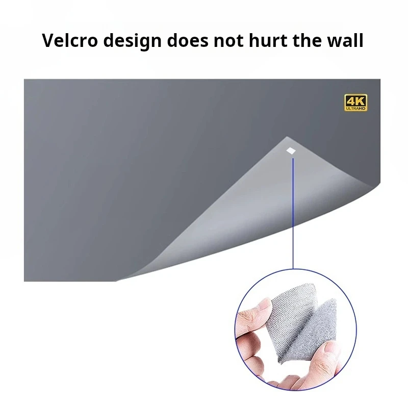 XIAOHUI Simple Projector Outdoor Polyester Soft Curtain 60-150 inch Portable HD 4K Movie Projection Screen  Soft Screen thumbnail 3