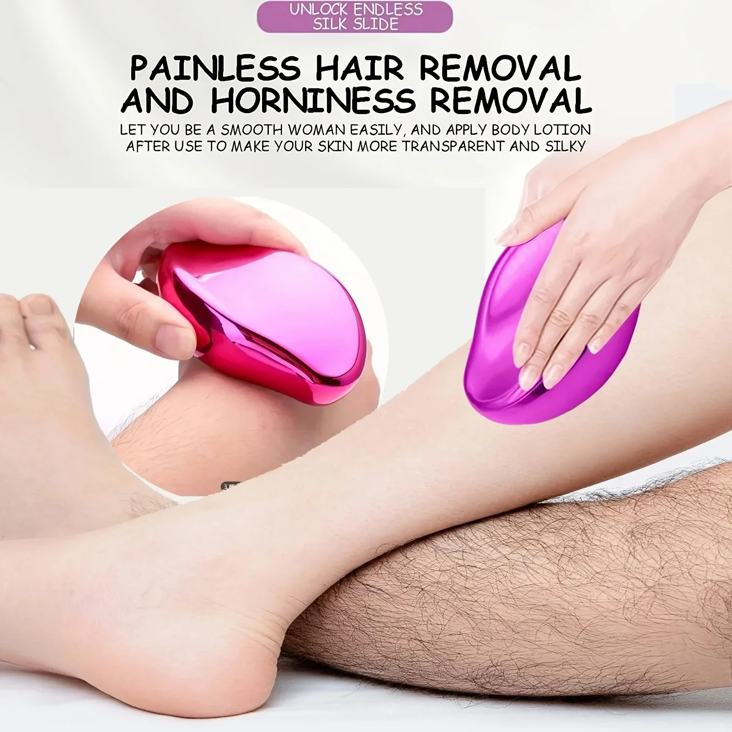 Whole Person Pain Crystal Hair Remover - Waterproof Exfoliating Tool for Smooth Skin thumbnail 2