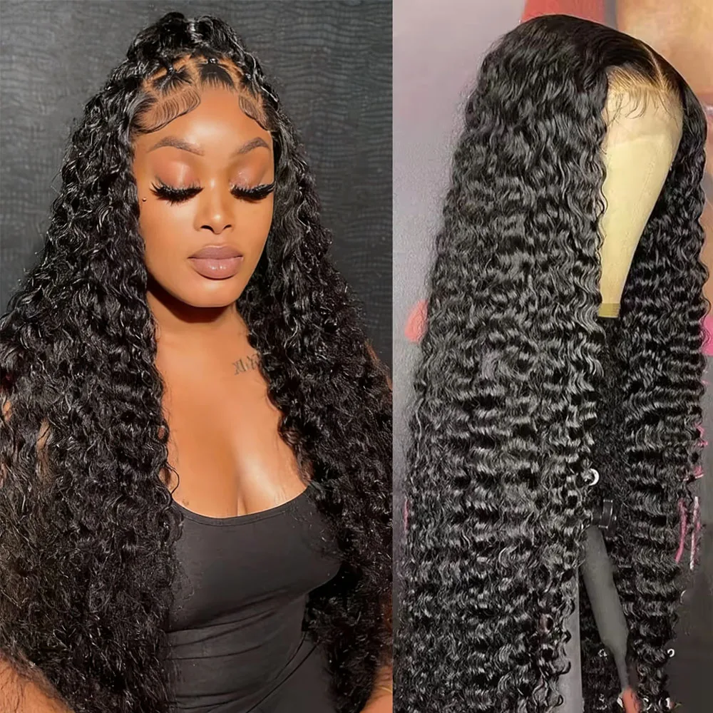 HD Transparent Lace Front Human Hair Wigs Jerry Curly Wig Lace Closure Wigs Human Hair Wig 13x4 13x6 Frontal Wigs thumbnail 5