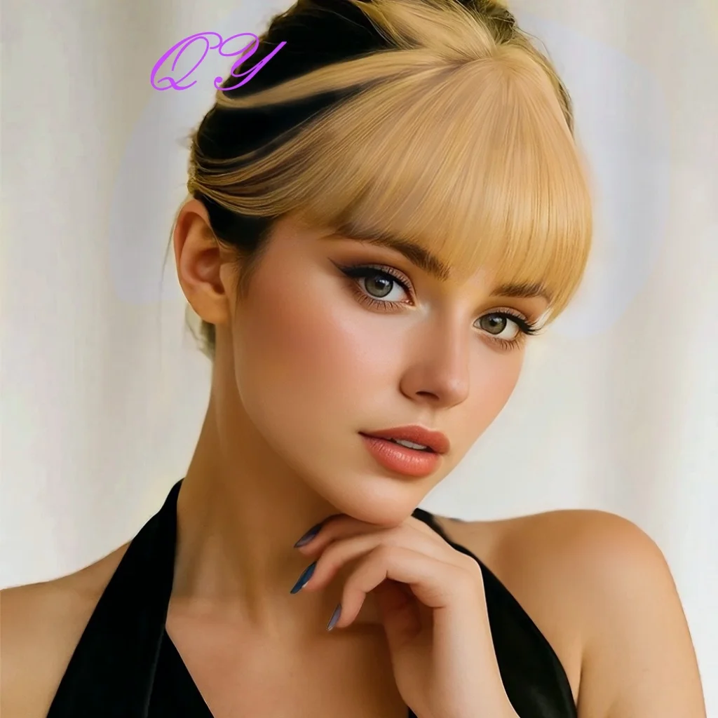 Gradient Bangs Hair Piece Synthetic Women's Face Shaping Daily Party Role-Playing With Clip On Bangs Hair Extensions Wig