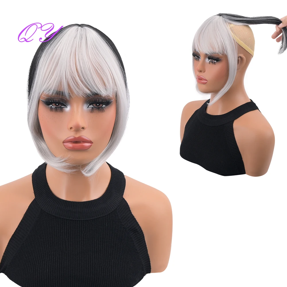 Gradient Bangs Hair Piece Synthetic Women's Face Shaping Daily Party Role-Playing With Clip On Bangs Hair Extensions Wig thumbnail 6