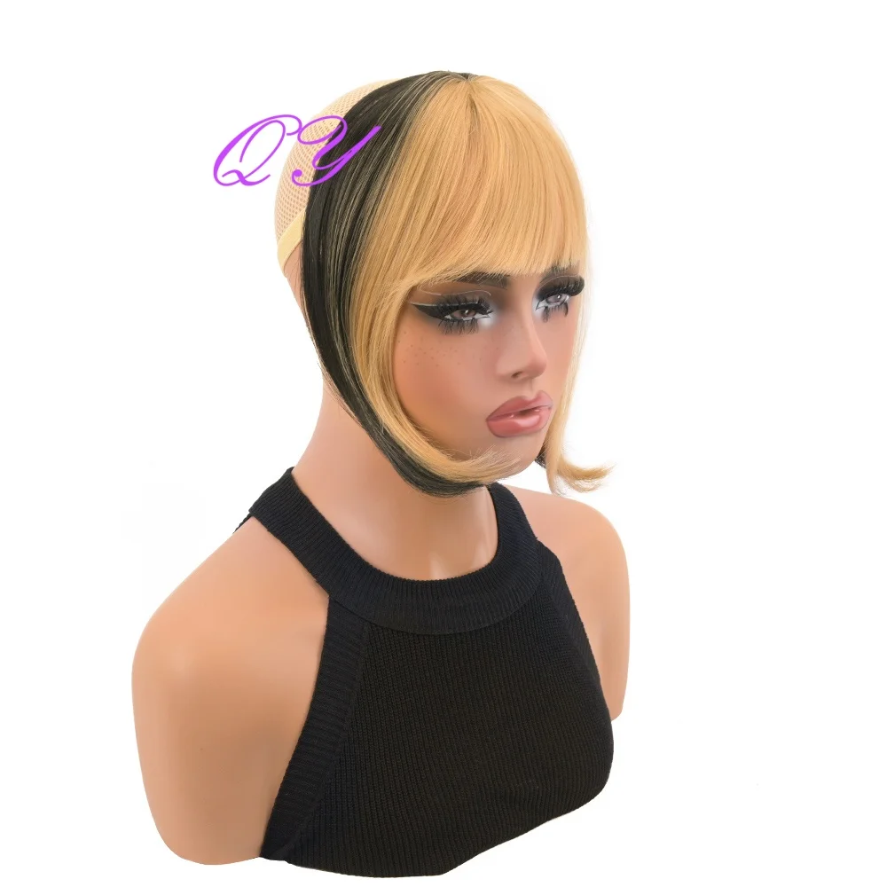 Gradient Bangs Hair Piece Synthetic Women's Face Shaping Daily Party Role-Playing With Clip On Bangs Hair Extensions Wig thumbnail 3