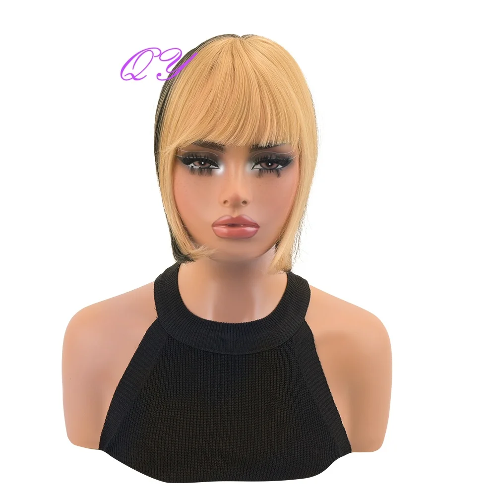 Gradient Bangs Hair Piece Synthetic Women's Face Shaping Daily Party Role-Playing With Clip On Bangs Hair Extensions Wig thumbnail 2