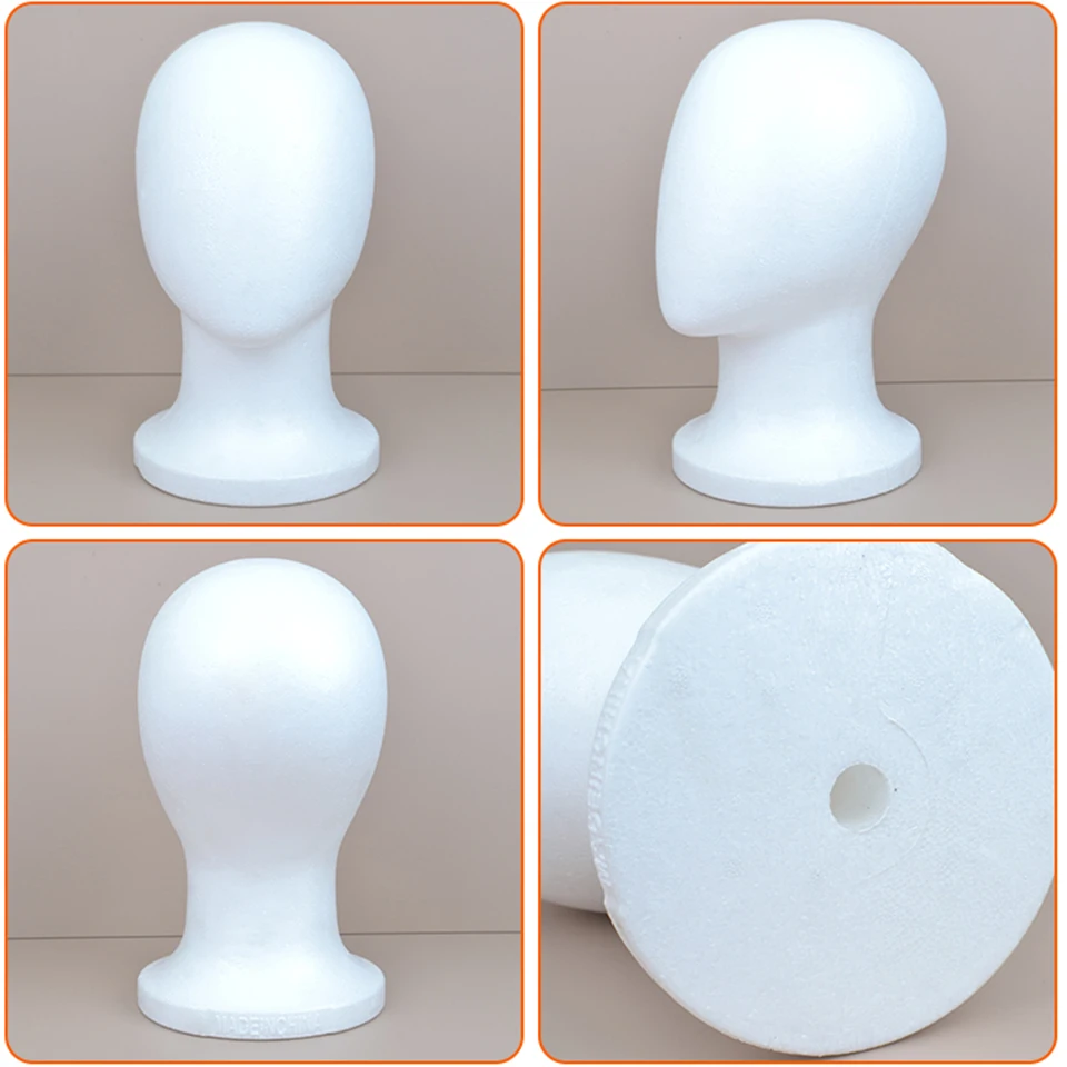 Foam Mannequin Head Stable Lightweight Wig Display Stand for Jewelry Headwear Hat Display Stand Manikin Head Foam Head Model thumbnail 5