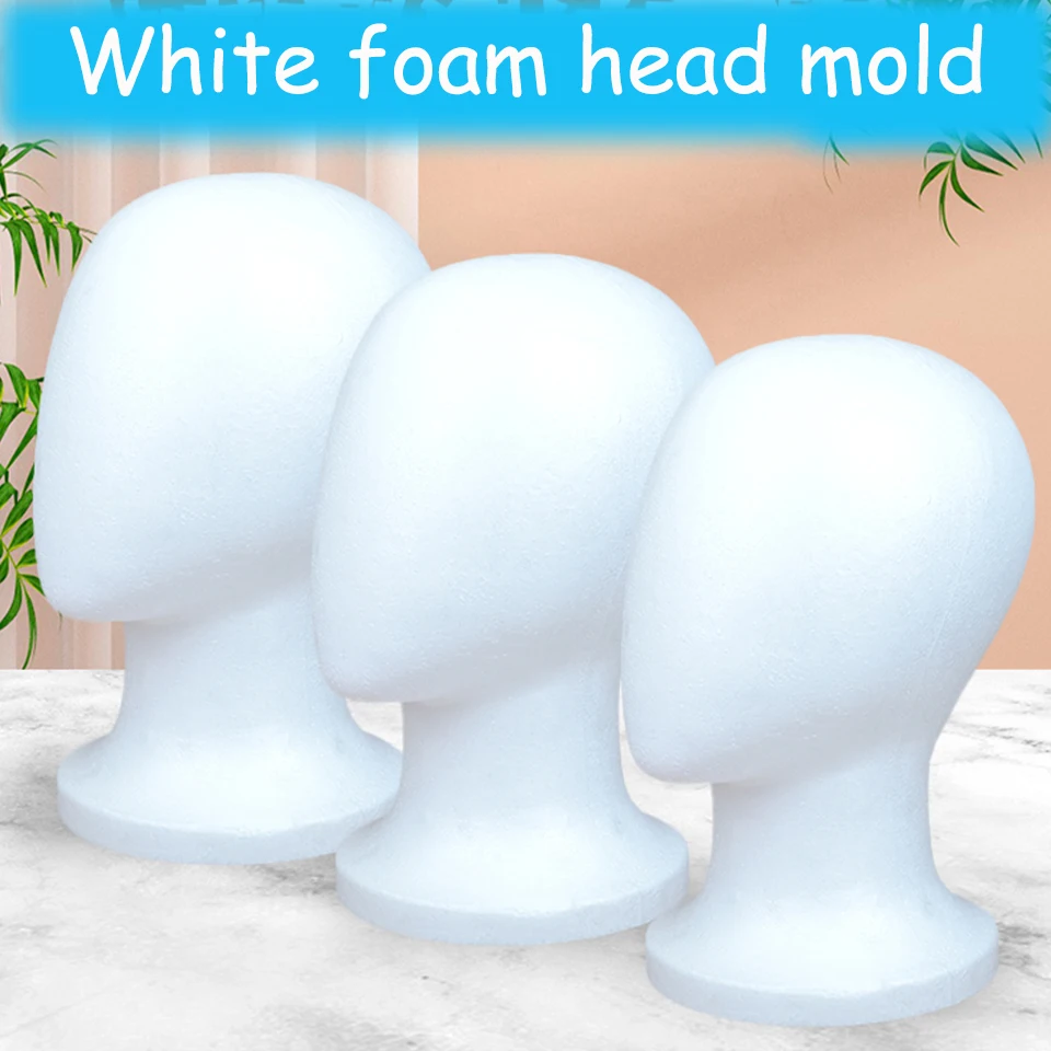 Foam Mannequin Head Stable Lightweight Wig Display Stand for Jewelry Headwear Hat Display Stand Manikin Head Foam Head Model thumbnail 4