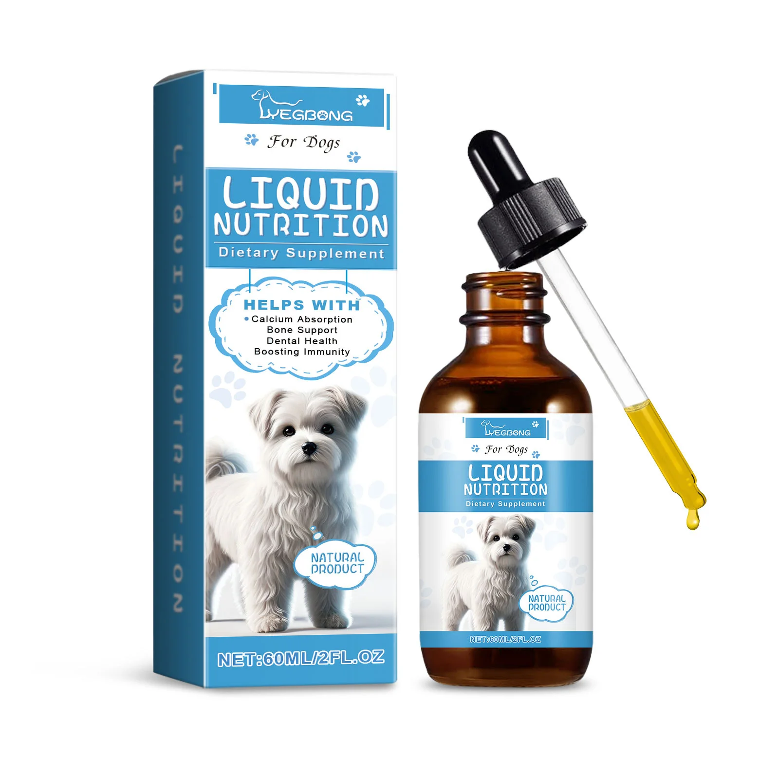 Strong Bones Pet Vitamin Supplement Drops Promote Calcium Absorption Boost Immunity Enhance Vitality Dietary Supplement Drops thumbnail 6