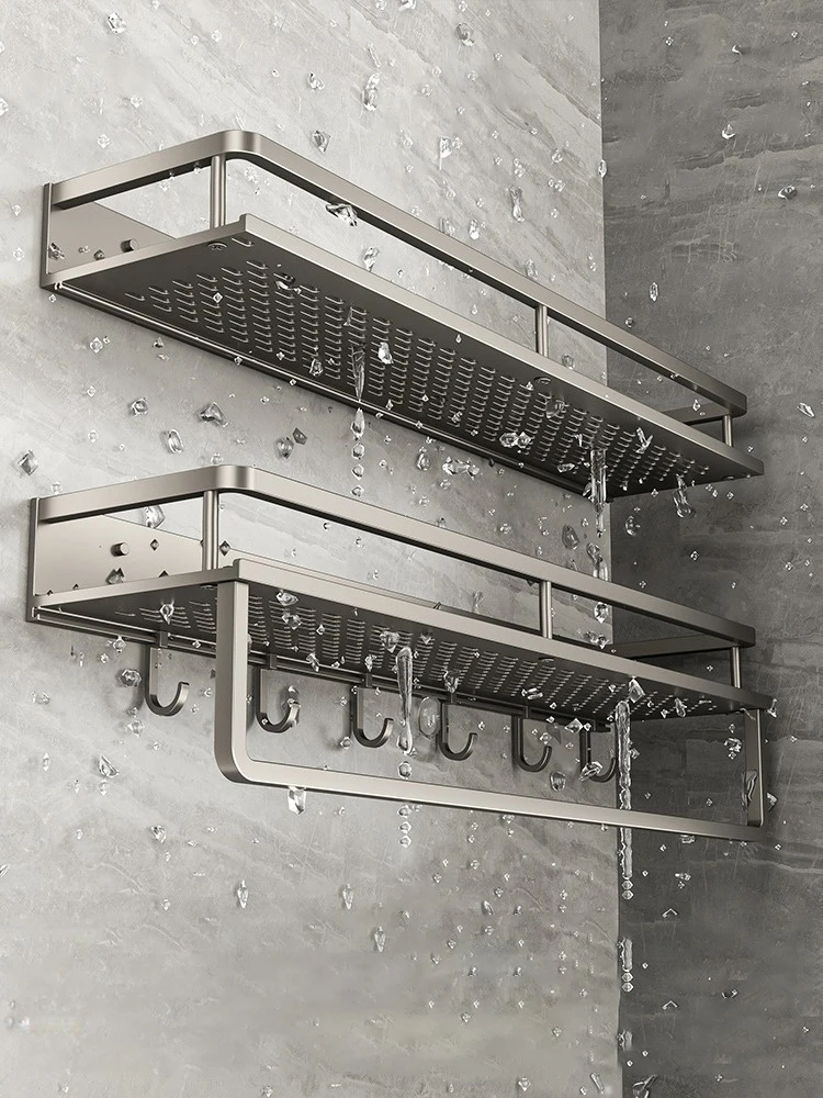 Kitchen Storage Rack Wall Mounted Seasoning Rack Wall Mounted Seasoning Multifunctional Household Storage Rack thumbnail 2