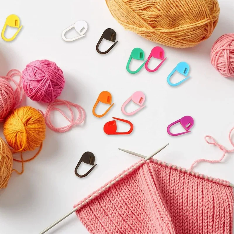 Mix Color Plastic Locking Stitch Markers Crochet Sweater Scarf Knitting Tool Knitting Counting Small Clip 50/100/200PCS thumbnail 3