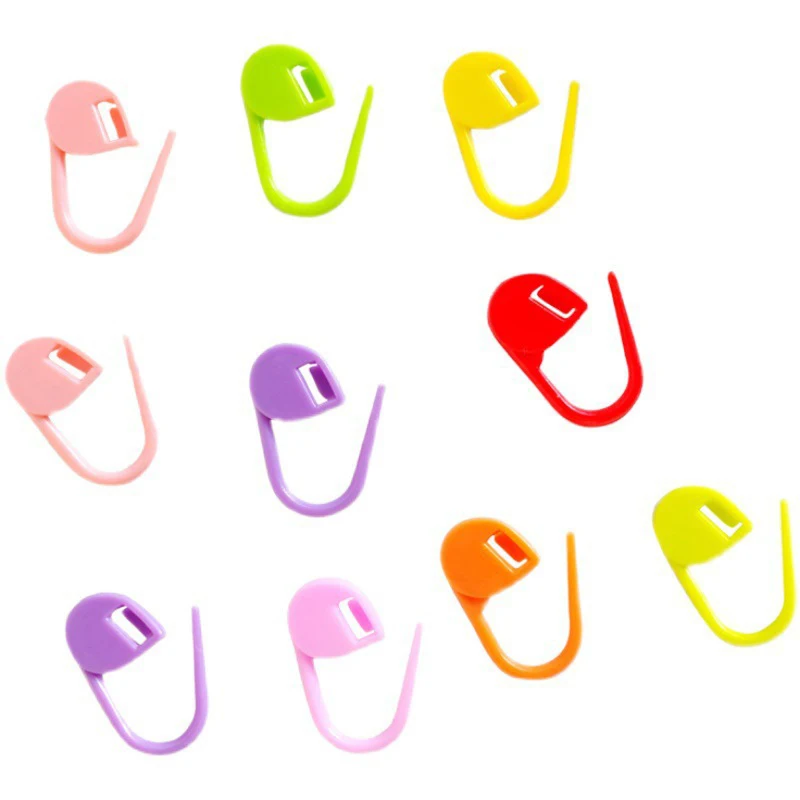 Mix Color Plastic Locking Stitch Markers Crochet Sweater Scarf Knitting Tool Knitting Counting Small Clip 50/100/200PCS thumbnail 5