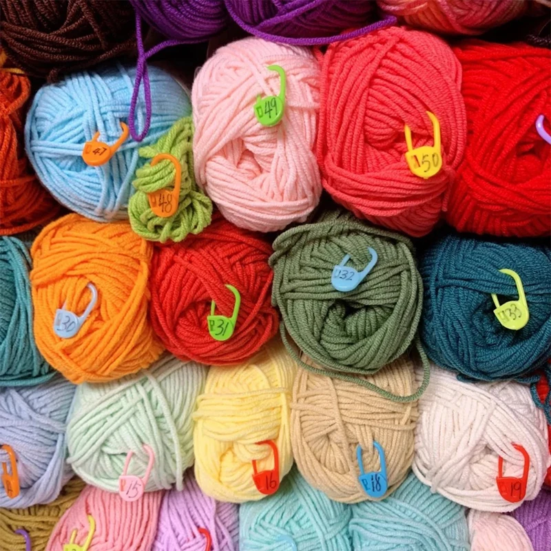 Mix Color Plastic Locking Stitch Markers Crochet Sweater Scarf Knitting Tool Knitting Counting Small Clip 50/100/200PCS thumbnail 6