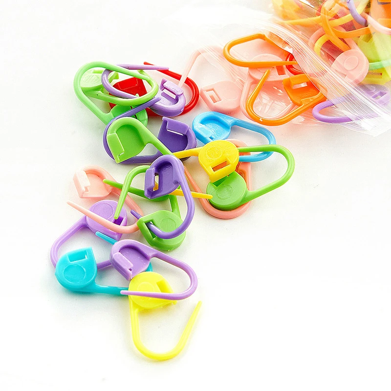 Mix Color Plastic Locking Stitch Markers Crochet Sweater Scarf Knitting Tool Knitting Counting Small Clip 50/100/200PCS thumbnail 2