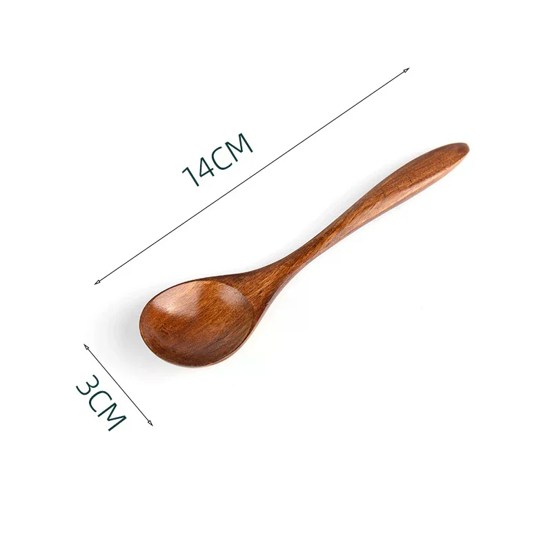 Small Wooden Spoon Children Soup Spoon Natural Wood Japanese Honey Sugar Salt Seasoning Spoon Dessert Tea Coffee Scoop Spoon thumbnail 6