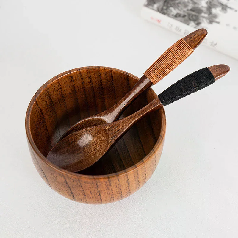 Small Wooden Spoon Children Soup Spoon Natural Wood Japanese Honey Sugar Salt Seasoning Spoon Dessert Tea Coffee Scoop Spoon thumbnail 5