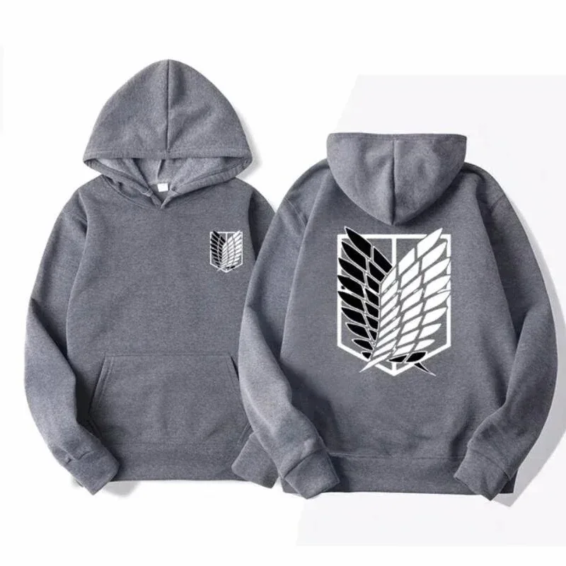 Attack on Titan Men's Hoodie Anime Hoodies Men Women Streetwear Pullover Harajuku Shingeki No Kyojin Hoodies Sweatshirt Clothes thumbnail 4