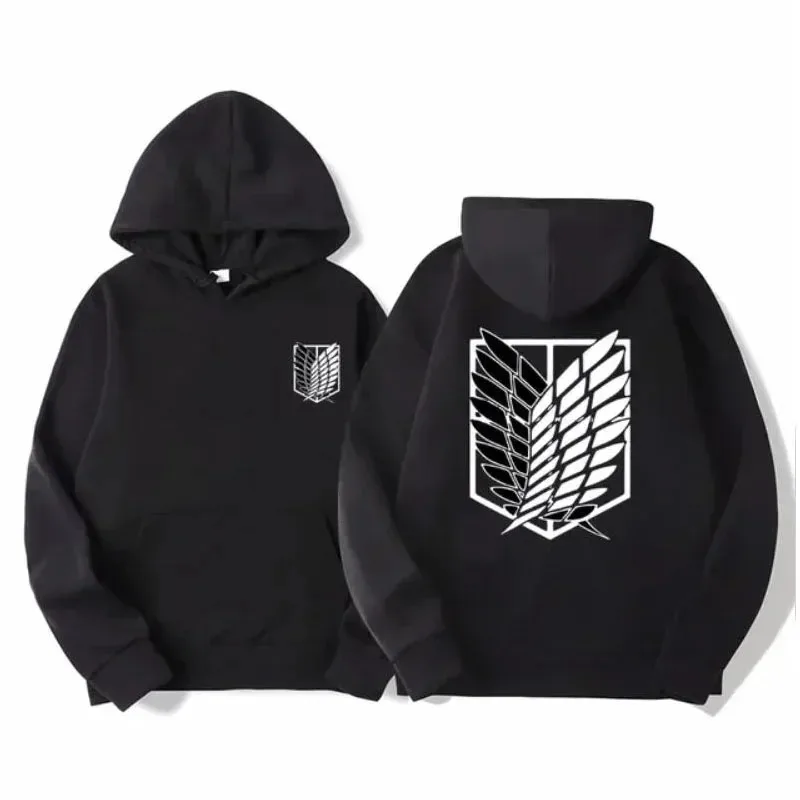 Attack on Titan Men's Hoodie Anime Hoodies Men Women Streetwear Pullover Harajuku Shingeki No Kyojin Hoodies Sweatshirt Clothes thumbnail 2