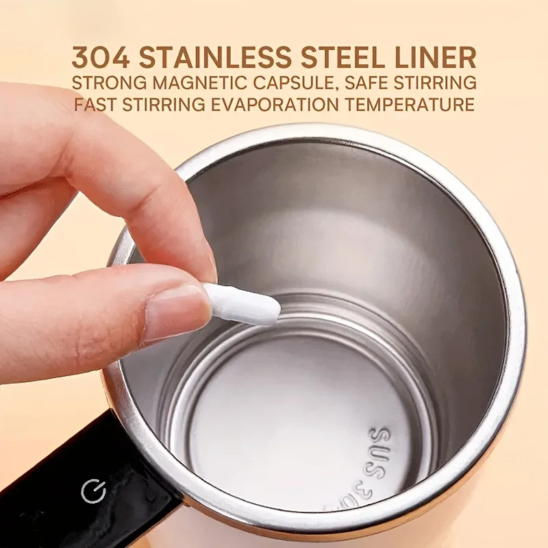 Temperature display automatic stirring cup, rechargeable magnetic automatic stirring coffee cup, portable travel water cup thumbnail 5