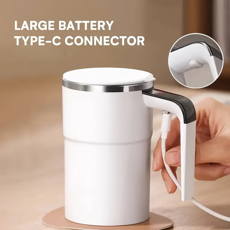 Temperature display automatic stirring cup, rechargeable magnetic automatic stirring coffee cup, portable travel water cup thumbnail 4