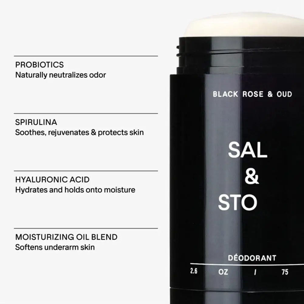 SALT&STONE Fragrance Deodorant Stick Long-lasting Scent Sandalwood Fragrance Refreshing Non-sticky Underarm Care Eliminates Odor thumbnail 6