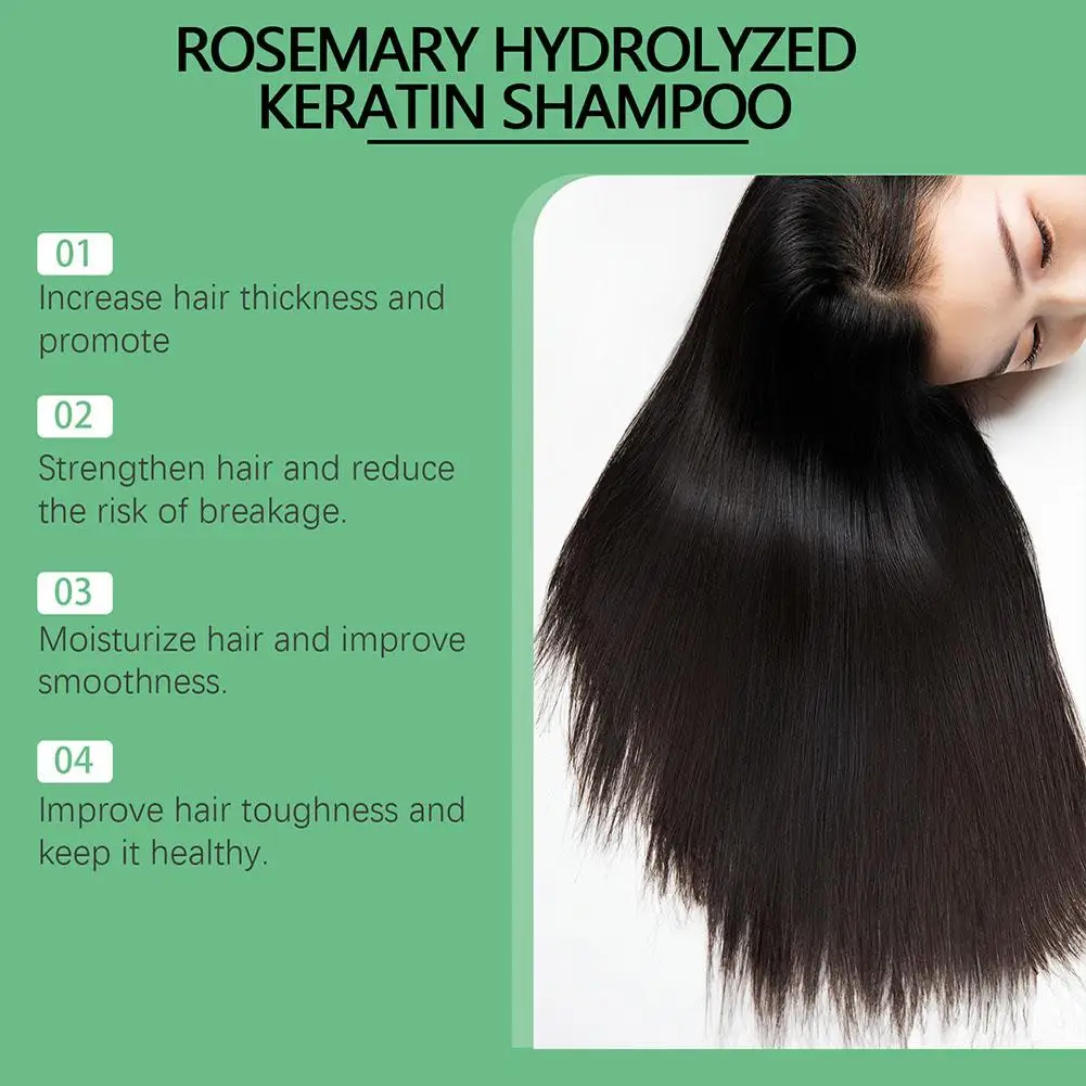 Natural Rosemary Hair Shampoo 100ML Reduce Hair Loss Clean Dandruff Nourish Moisturize Scalp Hair Care Product thumbnail 2