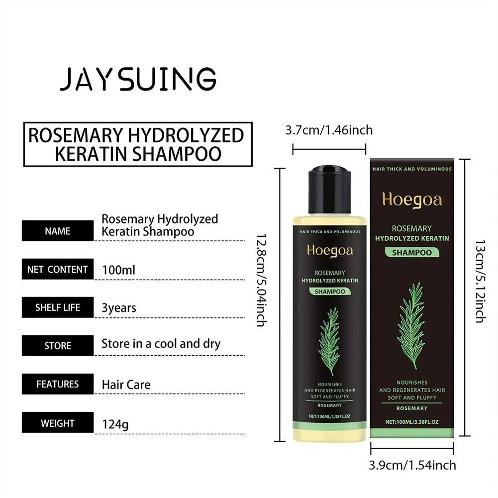 Natural Rosemary Hair Shampoo 100ML Reduce Hair Loss Clean Dandruff Nourish Moisturize Scalp Hair Care Product thumbnail 6