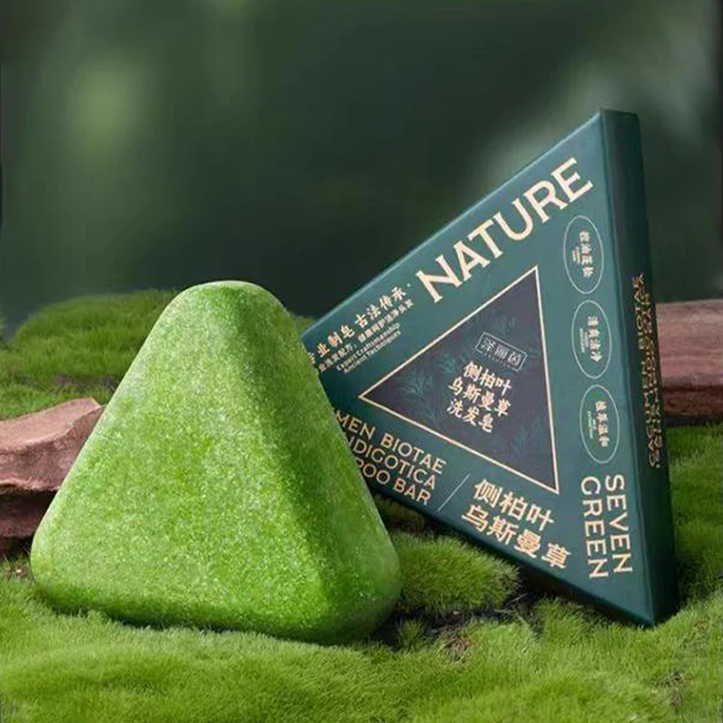 Oriental Arborvitae Leaf Shampoo Soap Relieves Scalp Itching Strengthens Hair Root Oil Control Anti-dandruff New Natural Shampoo thumbnail 6