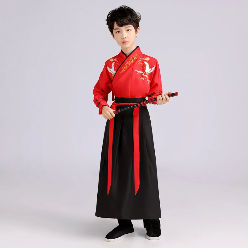 Kung Fu Performance Kids Clothes Children Clothing Ethnic Style Boy Girl Hanfu Dress Chinese Traditional Cosplay Costumes Stage thumbnail 3