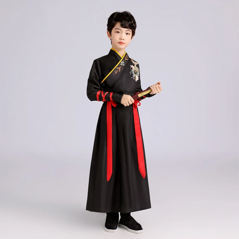 Kung Fu Performance Kids Clothes Children Clothing Ethnic Style Boy Girl Hanfu Dress Chinese Traditional Cosplay Costumes Stage thumbnail 6