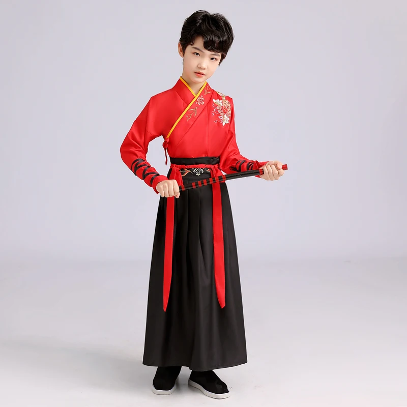 Kung Fu Performance Kids Clothes Children Clothing Ethnic Style Boy Girl Hanfu Dress Chinese Traditional Cosplay Costumes Stage thumbnail 5