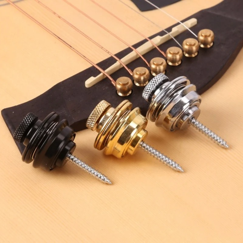 Guitar strap button for electric guitars, made of ebonite, prevents falling and slipping, suitable for electric guitars, basses,