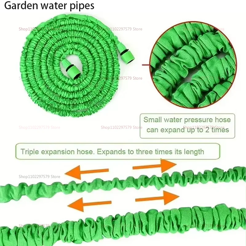 Retractable Magic Hose with High-Pressure Water Gun for Car Washing Garden Watering Household Cleaning Durable Garden Hose Tool thumbnail 3