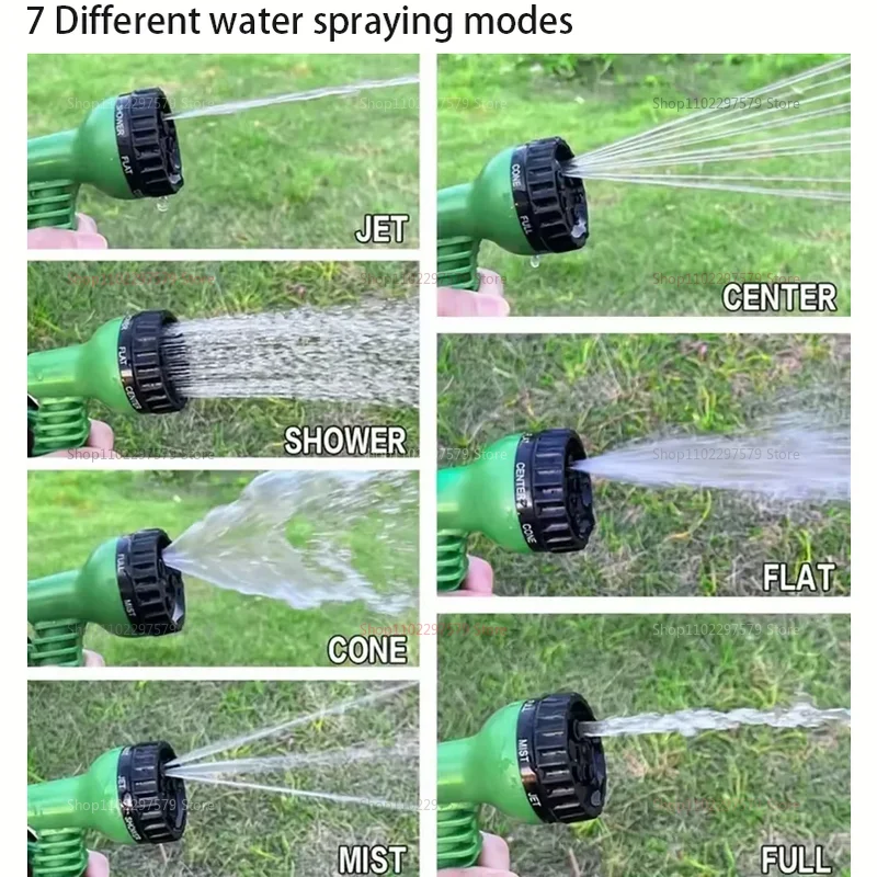 Retractable Magic Hose with High-Pressure Water Gun for Car Washing Garden Watering Household Cleaning Durable Garden Hose Tool thumbnail 5