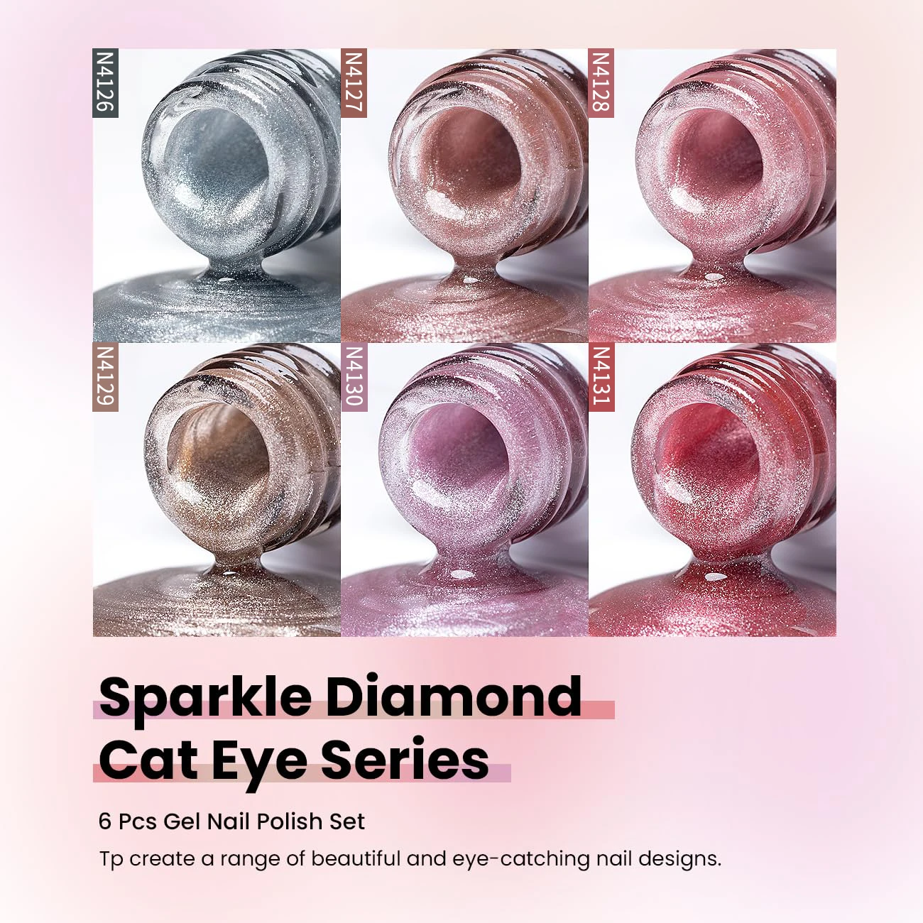 6pcs 7.5ml New Popular Reflective Cat's Eye Magnetic Nail Gel Semi Permanent Nail Art Soaking LED Nail Salon DIY Nail Salon Gel thumbnail 3